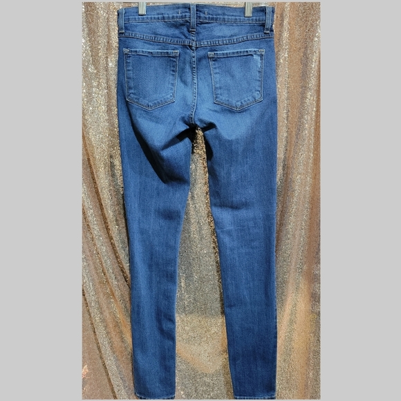 Flying Monkey Mid Rise Distressed Skinny Jeans Size 28. Medium/Dark Wash. - Picture 5 of 6
